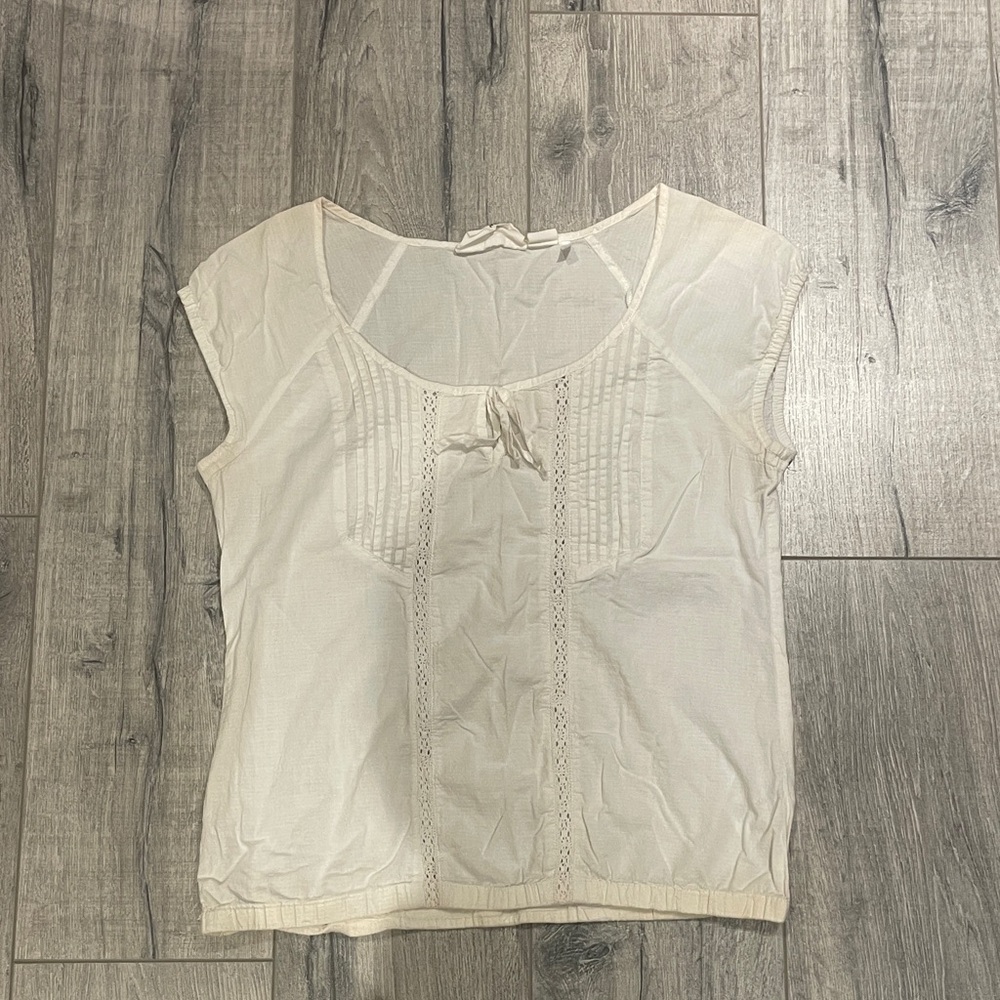 Elegant Cream Women's Peasant Blouse